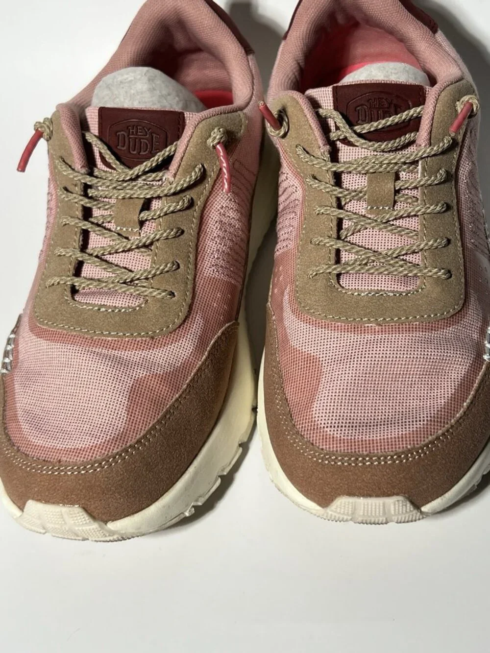 HEYDUDE Sirocco Alta Colorblock Sneakers Women’s 7 Pink Tan